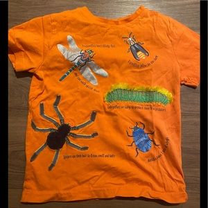 Mini Boden, Bugs shirt, orange, Size 7-8
